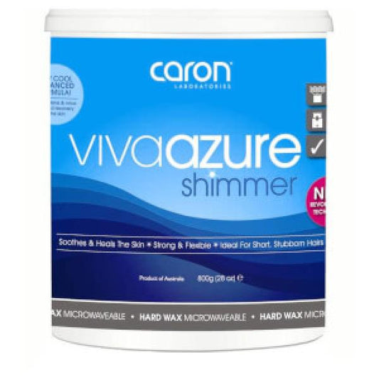 Caron Viva Azure Shimmer Strip Wax Soothes Heals Microwavable 800Grams Caron