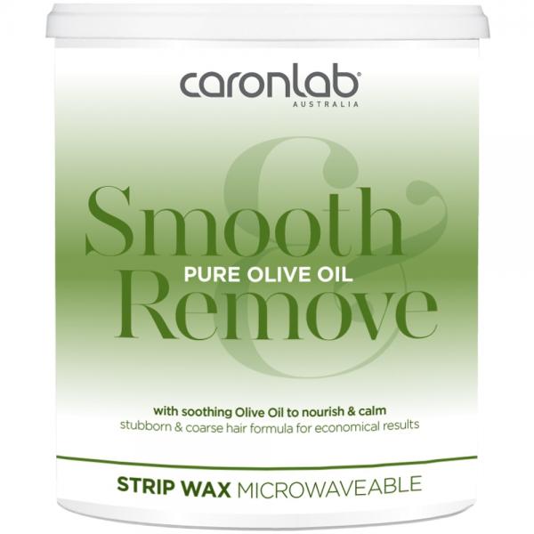 Caron Smooth & Remove Pure Olive Oil Strip Wax Microwaveable 800ML Caron