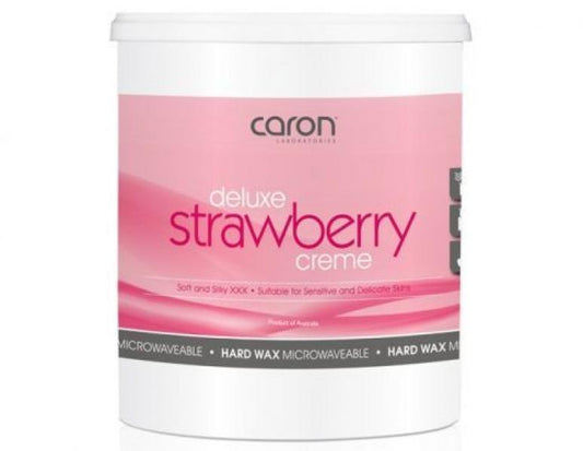 Caron Deluxe Strawberry Creme XXX HARD Wax Microwaveable 800 Gram Caron