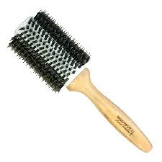 Brush Worx Wooden Medium Round 100% Natural Boer Bristle Classic. Brushworx