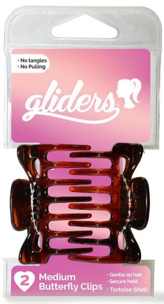 Gliders Two Piece Butterfly Clip Tortoise Shell Medium Gliders