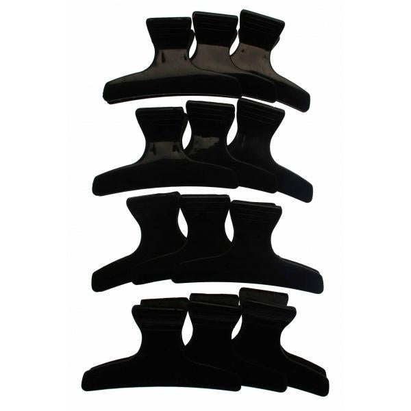 Santorini Butterfly Clips Black Pack Of 12 Santorini