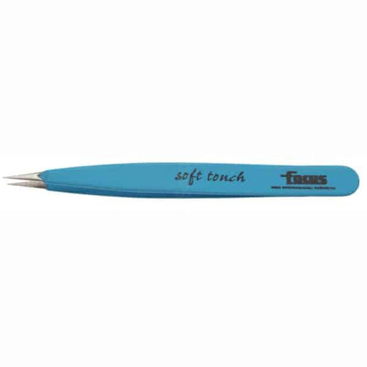 Focus Tweezer Pointy Blue Soft Touch Focus