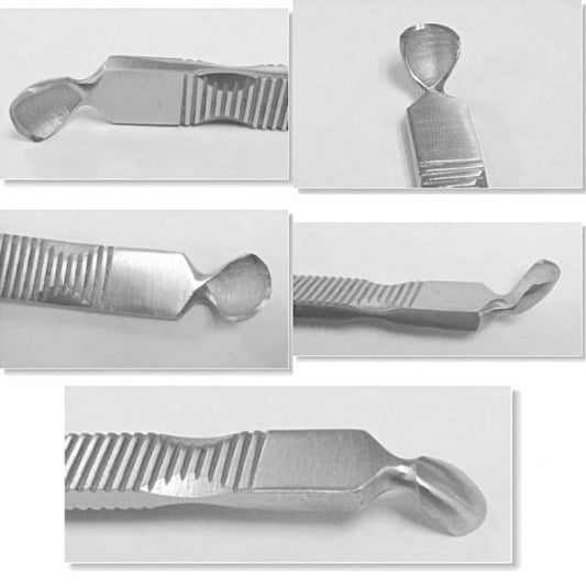 Indiana Nails Scooped Cuticle Pusher Stainless Steel ISO 9002 Quality Indiana Nails