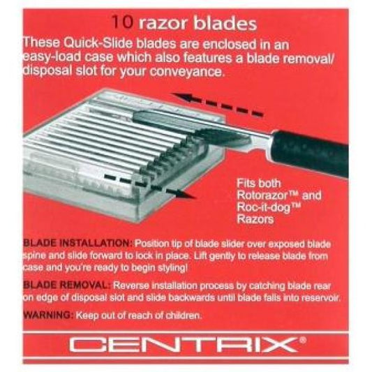Centrix Blades For Rotor Razor Quick Slide With Disposal System 10 Blades