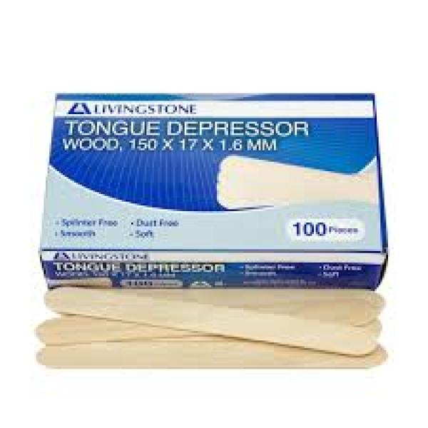 Livingstone Wooden Tongue Depressors 150MM 100 Pieces Boxed Livingstone