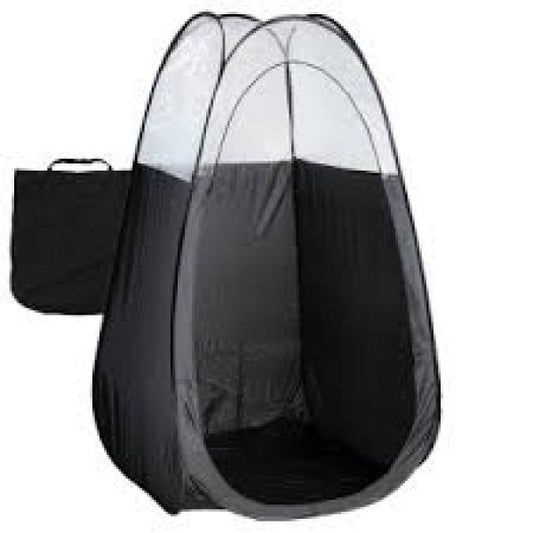 GEC ALBA Tanning Tent Black Clear Top Full Size Compactable Georgia Ella Cosmetics