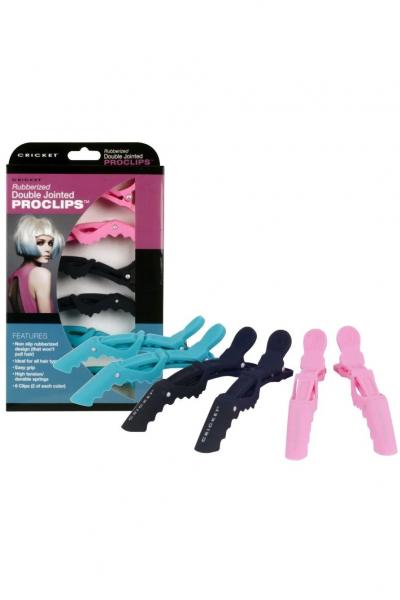 Cricket Rubberized Double Jointed Proclips Six Pack Assorted Colors Cricket