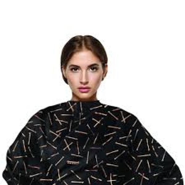 Cricket Create Hold It Together Cutting Cape Black Rose Gold With Bobby Pin Spray. Cricket