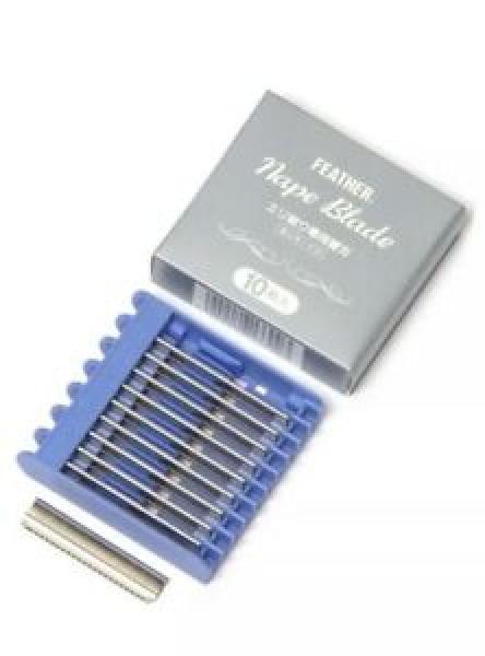 Nape Blades Feather In Silver Box Pack Of 10. Finishing Touch Body Hair And Beauty Supplies