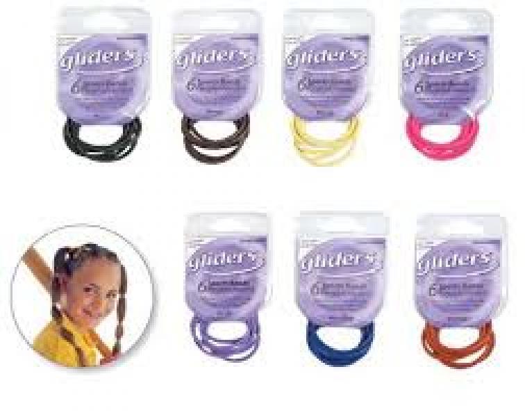 Gliders Ponytail Holders Petite Metal Free Purple 6 Pieces Finishing Touch Body Hair And Beauty Supplies