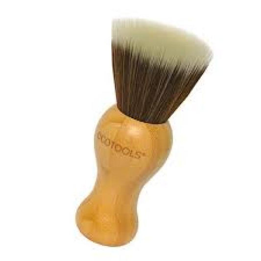 Eco Tools Kabuki Shaving Brush Or Sheer Finishing Brush Short Hair Bamboo With Wooden Handle Cricket