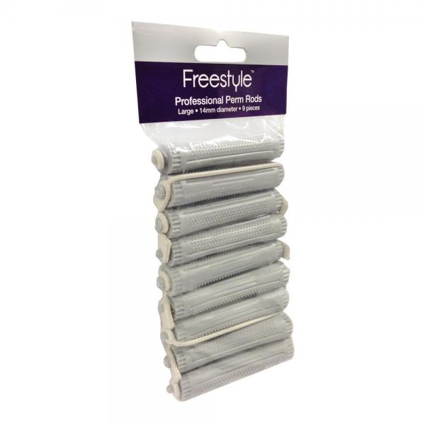 Freestyle Perm Rods Grey Nine Pack With Rubbers Chemcorp