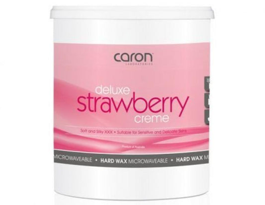 Caron Deluxe Strawberry Creme XXX Strip Wax Microwaveable 800 Gram Caron
