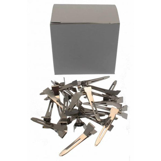 Santorini Pin Curl Clips Single Prong Stainless Steel In Clear Box Of 100