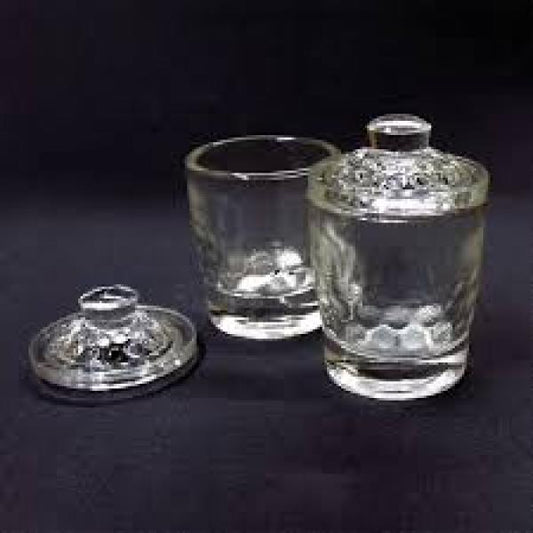 Indiana Nails Dappin Dish Glass Deluxe With Lid Indiana Nails