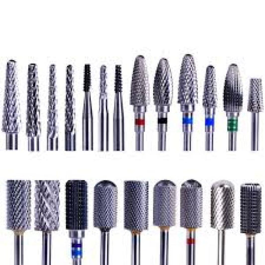 Drill Bit Large Barrel Medium Carbide Silver Beauty World Finishing Touch Body Hair And Beauty Supplies