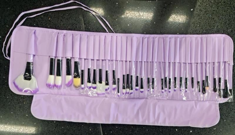 Georgia Ella Cosmetics Vander Soft Powder Purple 32 Piece Professional Makeup Brush Kit Georgia Ella Cosmetics