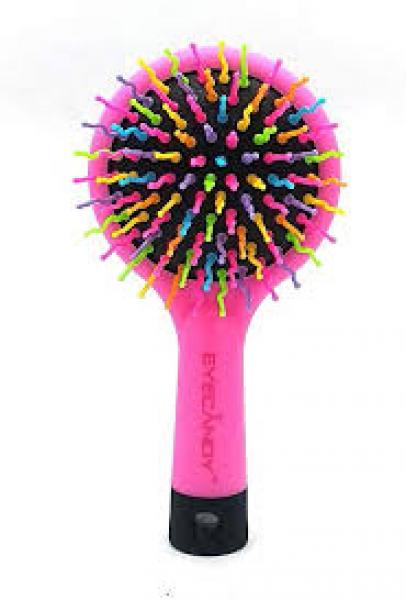 Eye Candy Rainbow Colored Hair Brush Round. Georgia Ella Cosmetics
