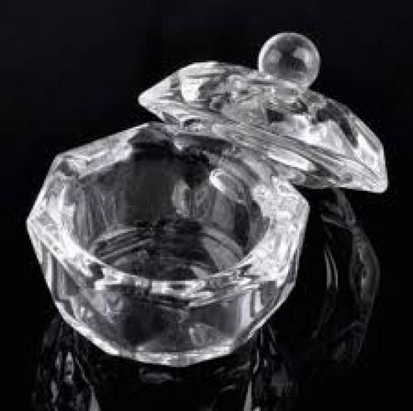 Indiana Nails Dappin Dish Crystal Cut Look Glass With Lid Indiana Nails