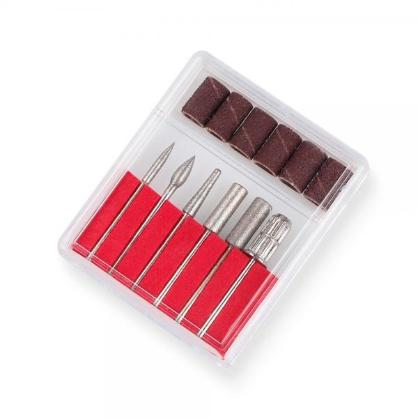 Indiana Nails Drill Bits Stainless Steel Six Assorted Sizes With 6 Sanding Bands Indiana Nails