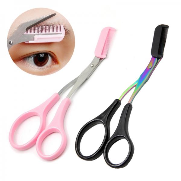 Georgia Ella Cosmetics Eye Brow Scissors With Comb Easy Use Pink Or Black Georgia Ella Cosmetics