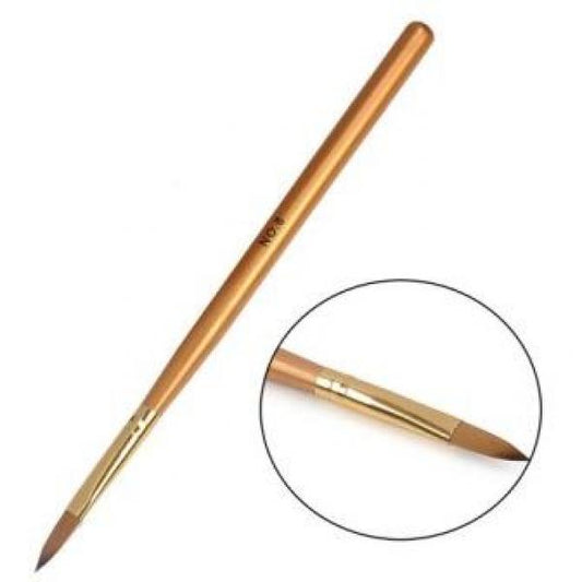 Acrylic Brush Golden Handle Size Number 8CT In Clear Tube Finishing Touch Wangaratta