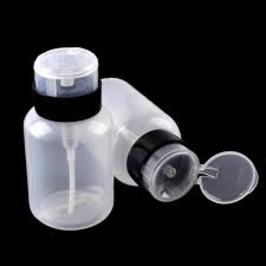 Idiana Nails Clear Pump Bottle Dispenser With Lid For Nail Polish Remover 210ML Indiana Nails
