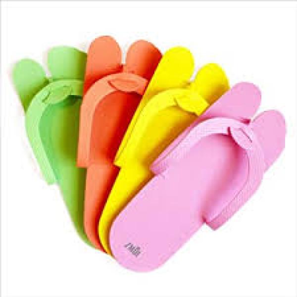 Gec Pedicure Slippers Foam Assorted Colours 10 Pair Per Pack Georgia Ella Cosmetics