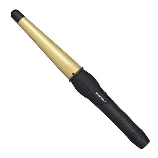 Silver Bullet Fastlane Ceramic Conical Gold Dual Voltage 32MM To 19MM For Curls And Waves