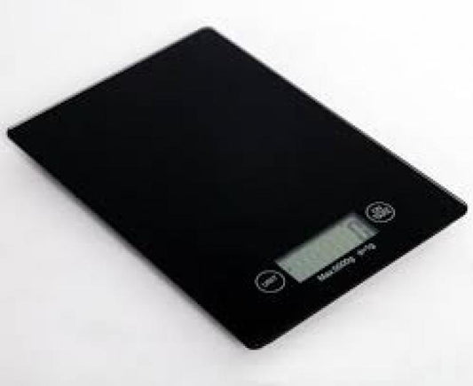 Electronic Scales Square Black Or Silver 5000GM With 1GM Graduation Finishing Touch Wangaratta