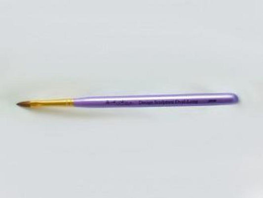 Artistic Nail Design Brush Sculpture Oval Long Purple Made In Japan