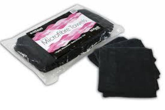 Salon Concepts Microfibre Towels Ten Pack Black Highly Absorbent. Chemcorp