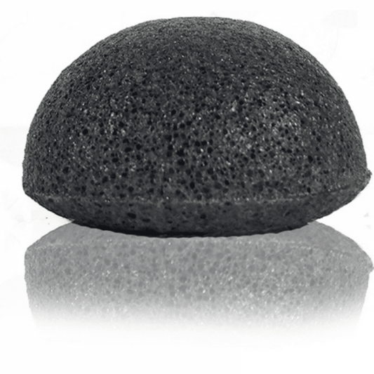 Konjac Sponge Bamboo Charcoal For Oily Skin Types 100% Natural Veggie Fiber Konjac