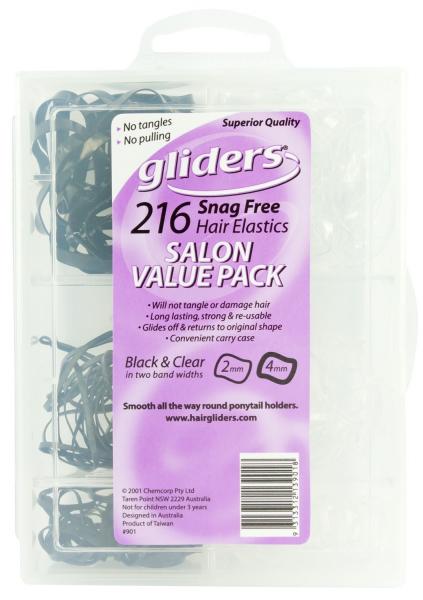 Freestyle Hair Gliders Assorted Sizes 216 Salon Pack Chemcorp