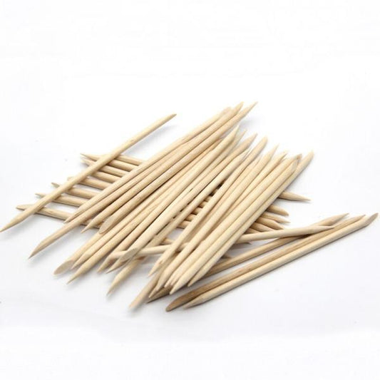 Spa Essentials Orange Sticks Cuticle Pushers 7 Inch Double Bevel End Pack Of 50
