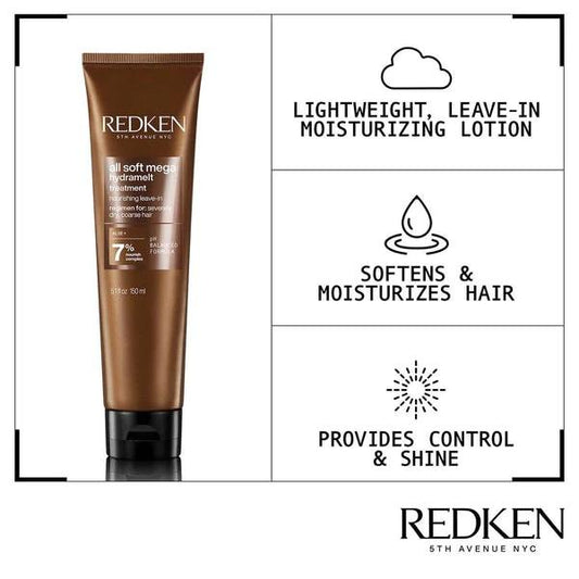Redken All Soft Mega Hydramelt Treatment Nourishing Leave In 150ML Redken