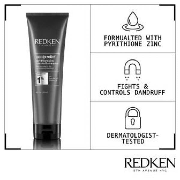 Redken Scalp Relief Dandruff Control Shampoo For Dry Flaking Scalp 250ML Redken