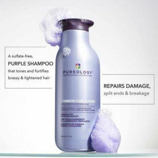 Pureology Serious Color Care Strength Cure Blonde Shampoo Concentrated Formula 266ML Pureology