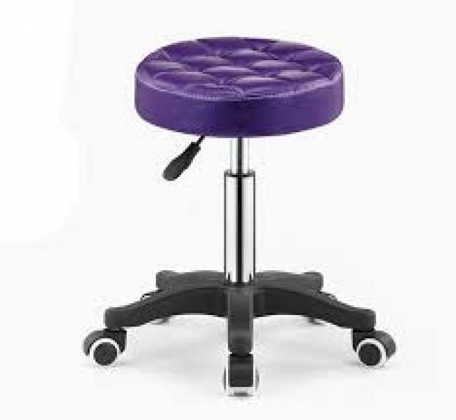 Trolley Hairdressing And Cutting Stool Combo Purple. Finishing Touch Body Hair And Beauty Supplies
