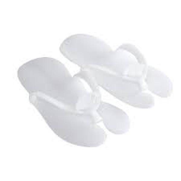 Pedicure Slippers White 10 Pairs Per Pack. Finishing Touch Body Hair And Beauty Supplies