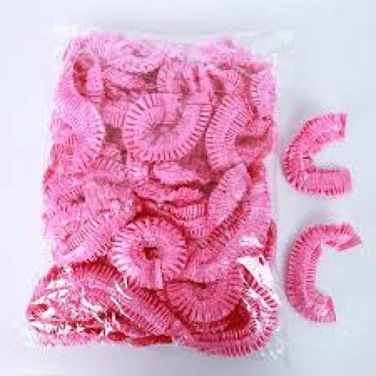 Finishing Touch Wangaratta Disposable Caterpillar Cap Pink Spun Crinkle Type 100 Pack Finishing Touch Wangaratta