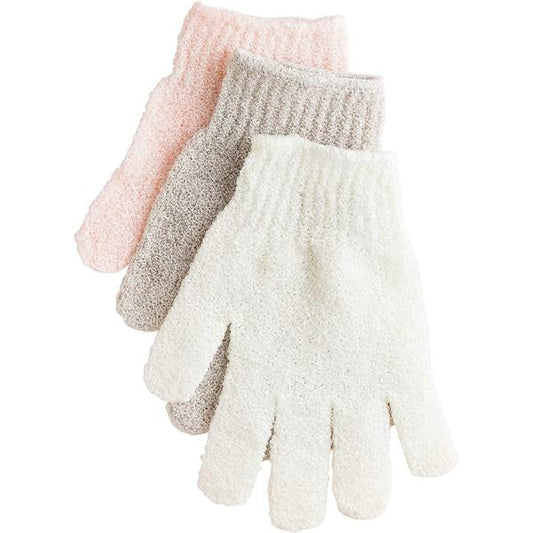 Exfoliant Gloves Assorted Colors One Pair Per Pack. Finishing Touch Body Hair And Beauty Supplies