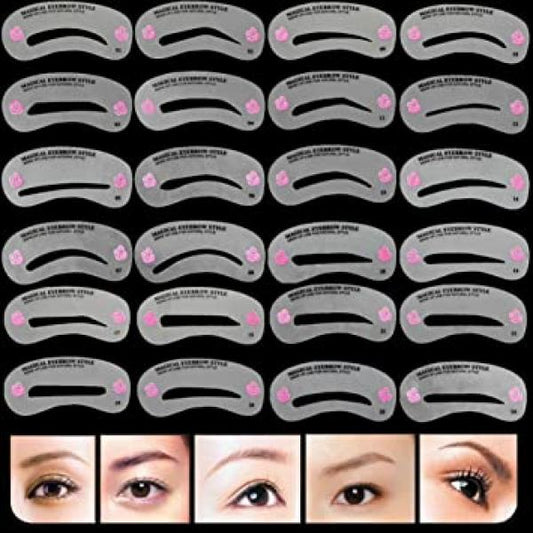 Georgia Ella Cosmetics Eye Brow Stencils Reusable 24 Pack Georgia Ella Cosmetics