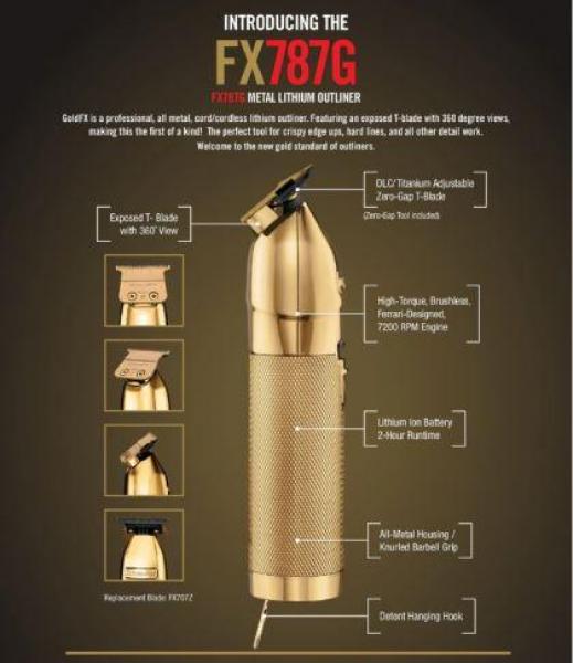 Babyliss Pro Gold FX Trimmer Outliner With Ferrari Motor Babyliss