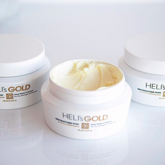 Heli's Gold Restructure Masque Treats Dry Hair 250ML Hel'sGold