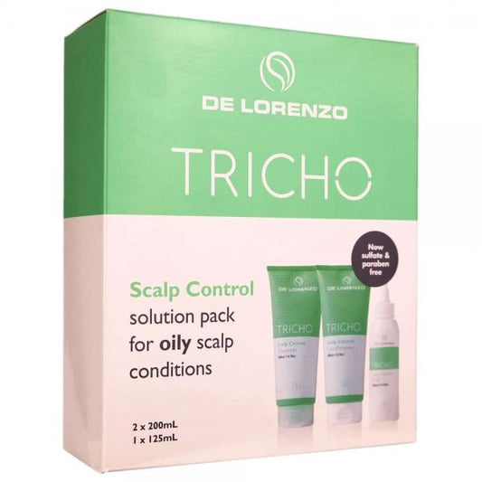 De Lorenzo Tricho Scalp Control Green Pack For Oily Scalp De Lorenzo