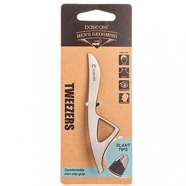 Basicare Large Finger Tweezers Stainless Steel Basicare