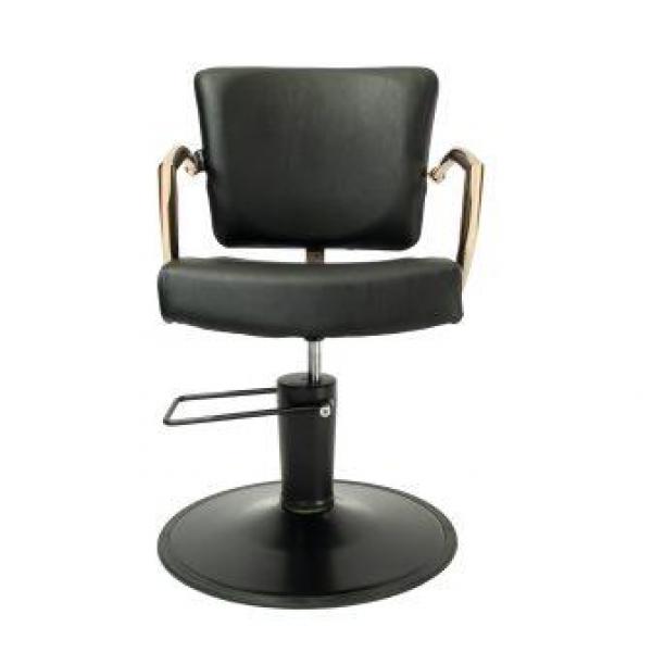 Tahlia Hydraulic Salon Chair Matte Black Rose Gold Finishing Touch Wangaratta