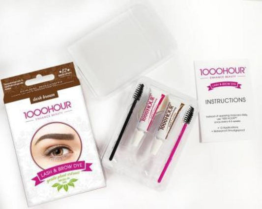 One Thousand 1000 Hour Light Brown Blonde Plant Based Eyelash And Brow Dye Kit